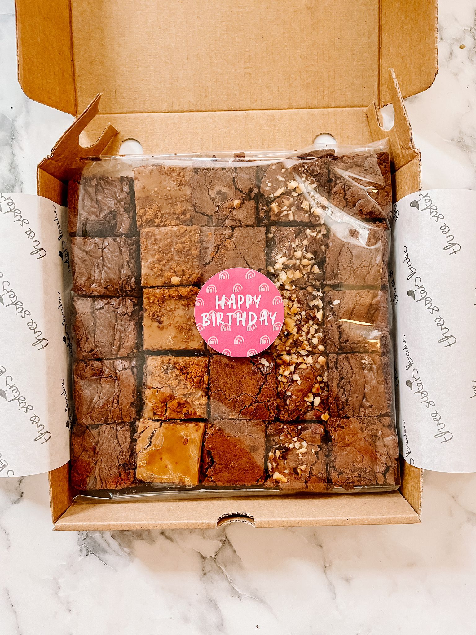 Birthday Brownies delivered UK